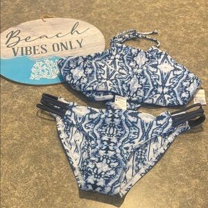 L*Space Navy and White Bikini Set